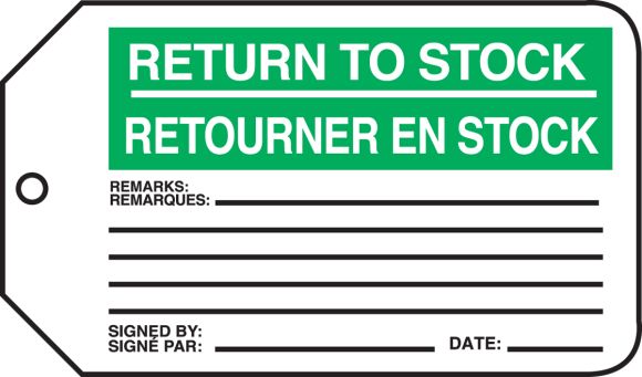 RETURN TO STOCK / RETOURNER EN STOCK