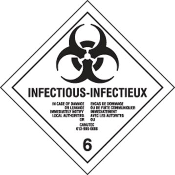TDG LABELS - TRANSPORTATION OF DANGEROUS GOODS