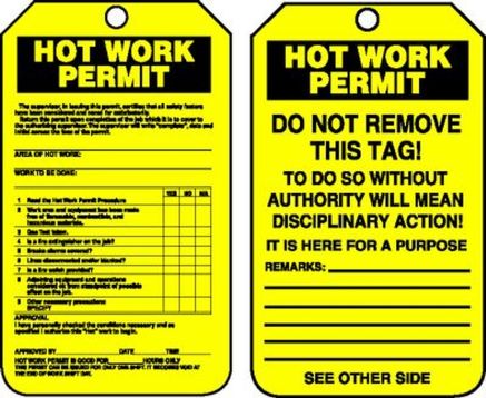 HOT WORK PERMIT ... (TAG)