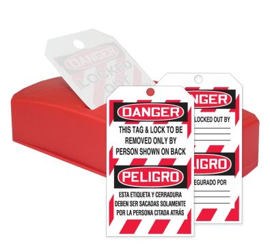 Safety Tag, Legend: DANGER THIS TAG & LOCK TO BE REMOVED ONLY BY PERSON SHOWN ON BACK ...