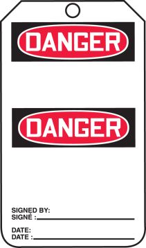 DANGER (BLANK) (English/French)