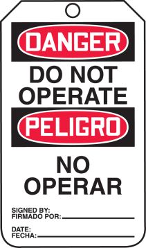DANGER DO NOT OPERATE