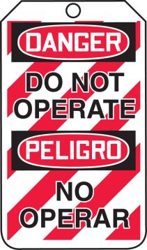 DANGER DO NOT OPERATE (LOCK OUT TAG)