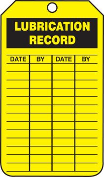LUBRICATION RECORD