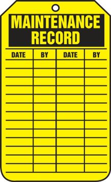 MAINTENANCE RECORD