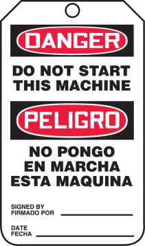 DO NOT START THIS MACHINE