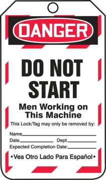 DANGER DO NOT START