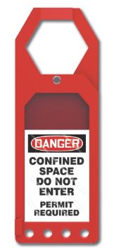 Safety Tag, Legend: DANGER CONFINED SPACE DO NOT ENTER PERMIT REQUIRED