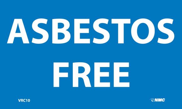 ASBESTOS FREE HAZARD WARNING LABEL