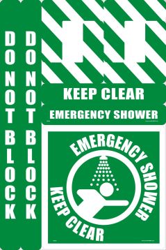 Emergency Shower Keep Clear