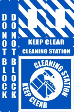 Cleaning Station Keep Clear