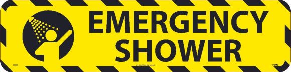 EMERGENCY SHOWER WALK ON SIGN