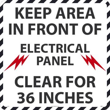 KEEP PANEL CLEAR 36"WALK ON SIGN