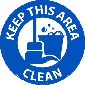 KEEP THIS AREA CLEAN WALK ON SIGN