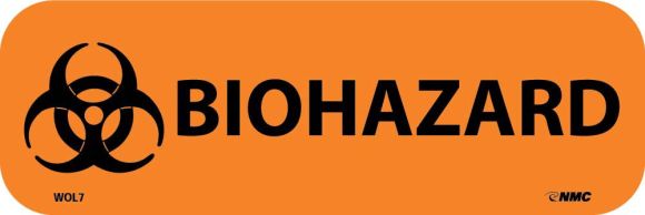 BIOHAZARD WRITE-ON WARNING LABEL