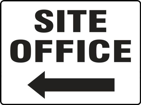 Contractor Preferred Safety Sign: Site Office (Left Arrow)