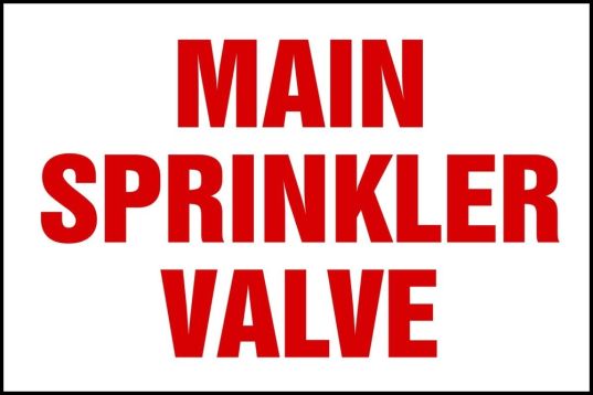 MAIN SPRINKLER VALVE
