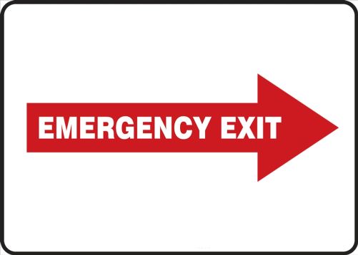 EMERGENCY EXIT (RIGHT ARROW)