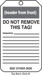 Safety Tag, Header: NOTICE, Legend: (BLANK)