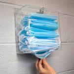 Grab and Go Acrylic Mask Dispenser with Lock