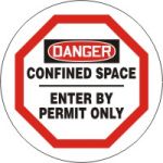 DANGER CONFINED SPACE ENTER BY PERMIT ONLY