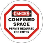 DANGER CONFINED SPACE PERMIT REQUIRED FOR ENTRY