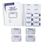 2-IN-1 VISITOR LOG BOOK AND SELF-EXPIRING NAME BADGES