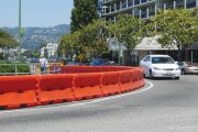 HIGH-WALL TRAFFIC PLASTIC BARRIERS IN TRAFFIC