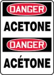 DANGER ACETONE (BILINGUAL FRENCH)