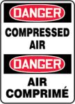 DANGER COMPRESSED AIR (BILINGUAL FRENCH)