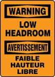 WARNING LOW HEADROOM (BILINGUAL FRENCH)