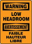 WARNING LOW HEADROOM (BILINGUAL FRENCH)