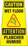 ATTENTION WET FLOOR PLANCHER MOUILLÉ 