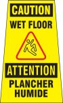 ATTENTION WET FLOOR PLANCHER MOUILLÉ 