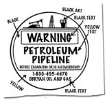 Custom Pipeline Marking Sign
