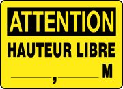 CAUTION CLEARANCE ___, ___M