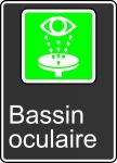 Safety Sign, Legend: EYE WASH (BASSIN OCULAIRE)