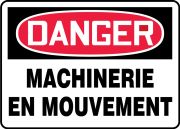 Safety Sign, Header: DANGER, Legend: MOVING MACHINERY