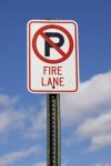 (NO PARKING SYMBOL) FIRE LANE