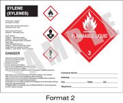 Custom GHS Pictogram & DOT Combination Labels