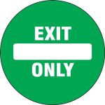 Double-Sided Door Stickers: No Entry - Exit Only