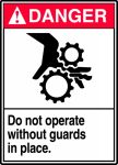 DO NOT OPERATE WITHOUT GUARDS IN PLACE (W/GRAPHIC)
