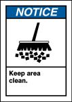 KEEP AREA CLEAN (W/GRAPHIC)