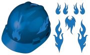 Viz-Kit™ Reflective Universal Hard Hat Visibility Kits: Flames