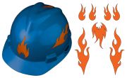 Viz-Kit™ Reflective Universal Hard Hat Visibility Kits: Flames