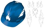Viz-Kit™ Reflective Universal Hard Hat Visibility Kits: Flames