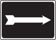 (ARROW - WHITE ON BLACK)