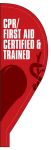 Desk Flags: CPR/First Aid Certified & Trained