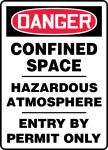 CONFINED SPACE HAZARDOUS ATMOSPHERE ENTRY BY PERMIT ONLY