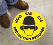 HEAD EAR EYE PROTECTION REQUIRED (W/ GRAPHIC)